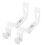 6 Pcs Black Curtain Rod Bracket Valance Window Adjustable Heavy White 1