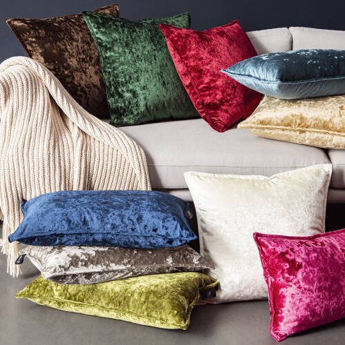 Phantoscope Patterned Velvet Tailored Edge Decorative Throw Pillow, 12" x 20", Navy, 2 Pack 2