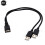 USB2.0A Αρσενικό σε USB Θηλυκό2Διπλό Διπλό Θηλυκό Διαχωριστικό USB Καλώδιο Επέκτασης HUB 1