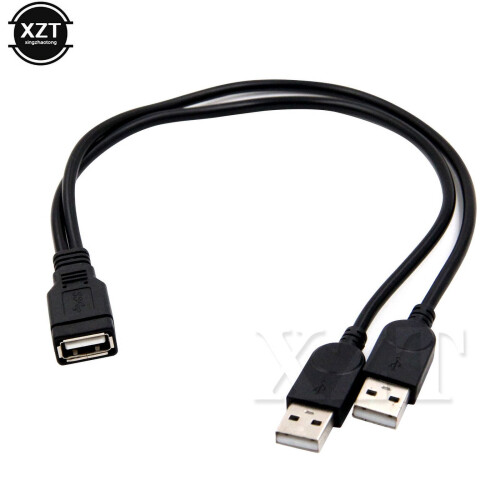 USB2.0A Αρσενικό σε USB Θηλυκό2Διπλό Διπλό Θηλυκό Διαχωριστικό USB Καλώδιο Επέκτασης HUB