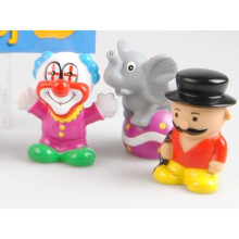 Suntoy 3-Pack Splash Squirtes Bath Play Figures Circus 9cm Clown mf
