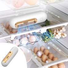 Jacenvly Mini-USB-Kühlschrank-Deodorant, wiederaufladbarer Kühlschrank-Geruchsentferner, tragbarer Gefrierschrank-Luftreiniger für Auto,