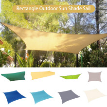 Voile d'ombrage rectangulaire Hesroicy - Résistante aux déchirures et à la rouille, imperméable, protection UV avec cordes durables pour cour,