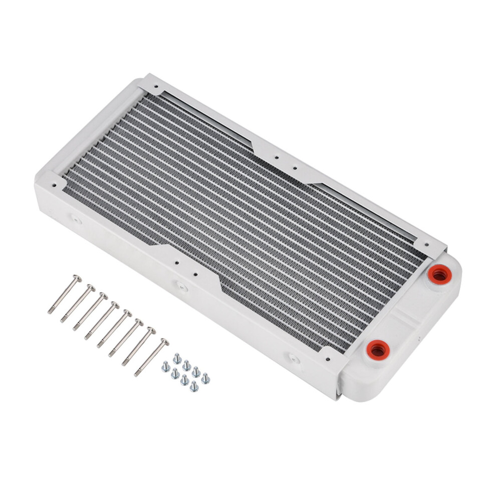 Viccilley Aluminum Radiator Heat Sink Computer Water Cooling Liquid Heat Exchanger Heatsink Module Cooler Fin Heat Radiator (240Mm ) White 9340258919039