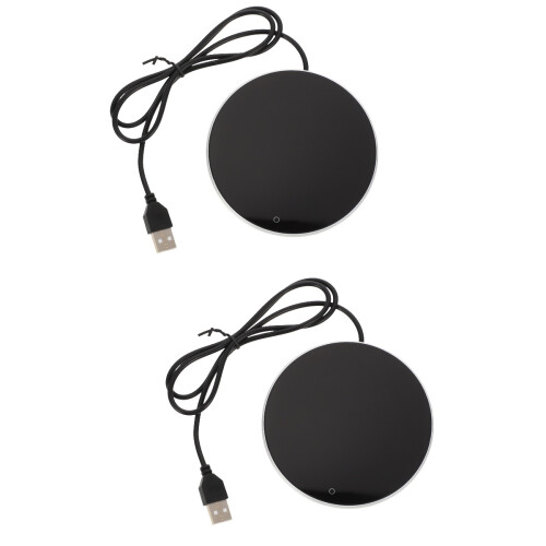 2 τεμάχια θερμαντήρας κούπας USB θερμαινόμενο σουβέρ για φλιτζάνια θερμαντήρας