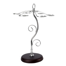 Stylish Wine Glass Holder Metal Goblet Stand SpaceSaving Display for Home Bar Picnic Silver