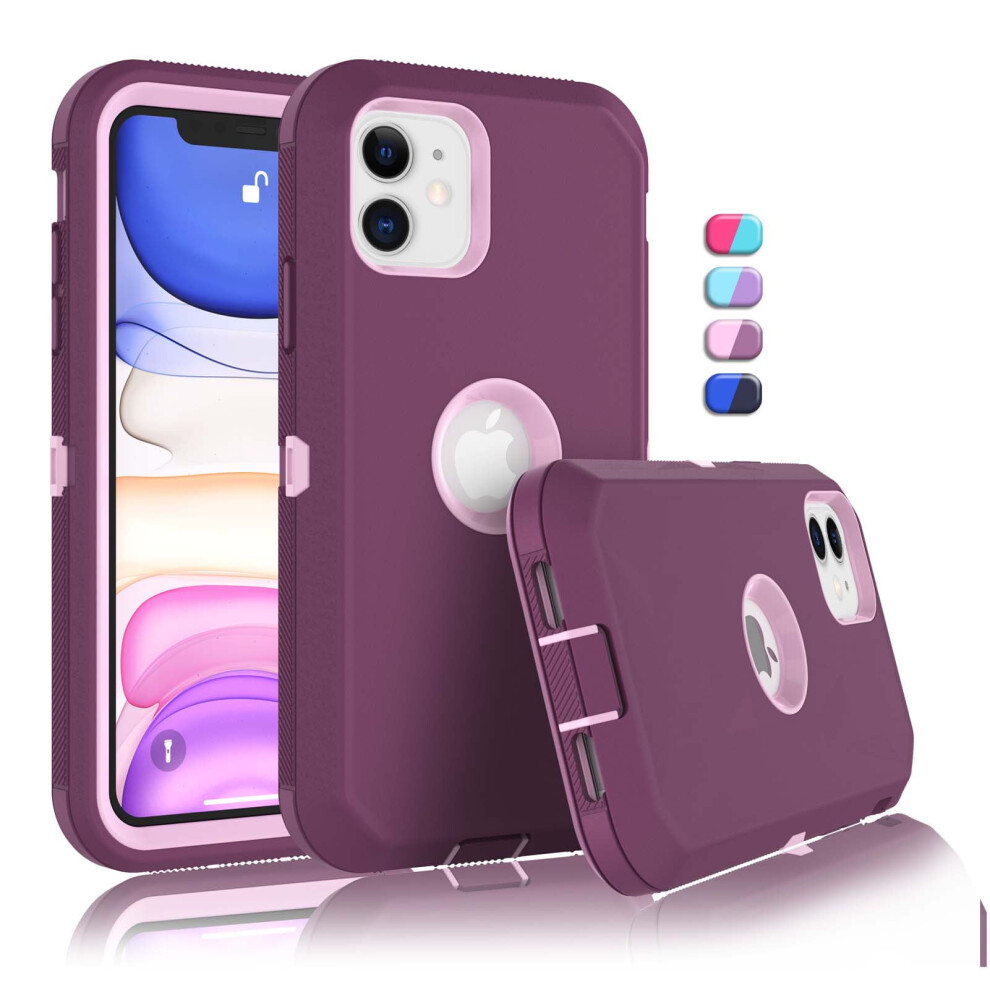 Compatible With Iphone 11 Cases, Heavy Duty Armor Case With Shockproof Rubber Bumper, Full-Body Protection For Apple Compatible Iphone 11 6.1" 9340258920196