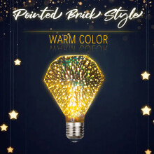 Ampoule LED 3D effet feu d'artifice 4,5 W multicolore, guirlande lumineuse féérique, lampe de fête disco effet vitrail, compatible avec douille A19