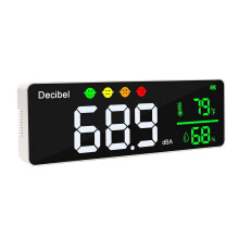 3-In-1 Decibel Meter Sound Level Reader + Humidity & Temperature. Classroom Noise Meter, SPL & DB Meter for