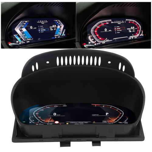 12.3" HD Digital Cluster for E60 E61 2003-2009 | Speed Temp Pressure Gauge