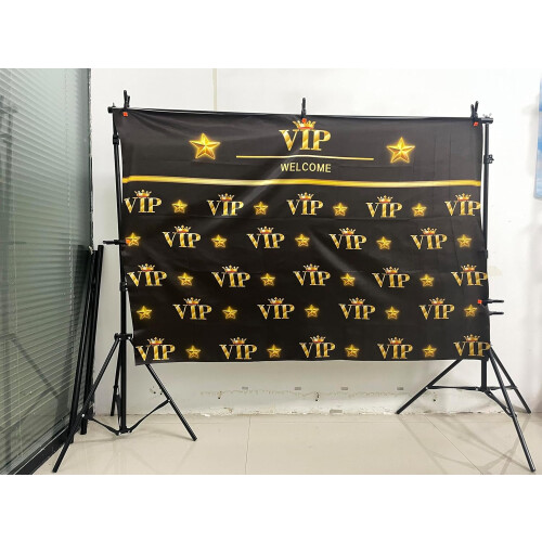 7x5ft VIP Κόκκινο Χαλί Φωτογραφίας Φόντο VIP Μαύρο Χρυσό Αστέρι Βραδιά Κινηματογράφου 1