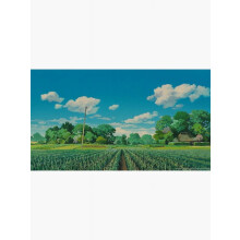 Retro anime natuurlandschap moderne kunst decoratie zonder lijst