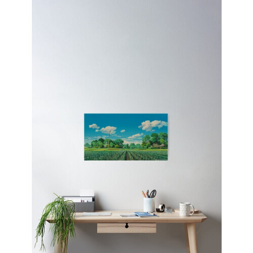 Retro Anime Naturlandskab Moderne Kunstdekor Uden Ramme 1