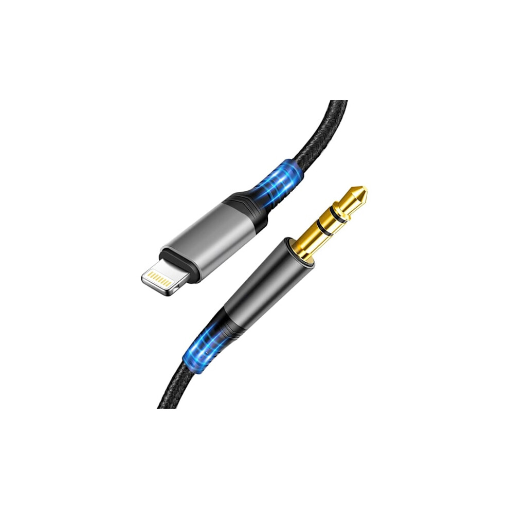 Car Aux Audio Cable For Compatible With Iphone, Lightning To 3.5Mm Nylon Stereo Aux 9423501365606