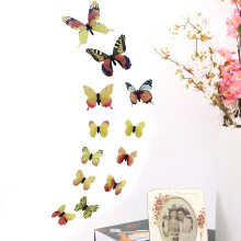 Stickers muraux 3D à faire soi-même, papillons, décoration intérieure, décoration de chambre, nouvelle décoration de maison