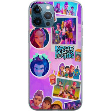 Compatible avec Apple, compatible avec iPhone 12 Pro. Coque transparente Kawaii K-Pop Demon Hunters en vinyle à collectionner.