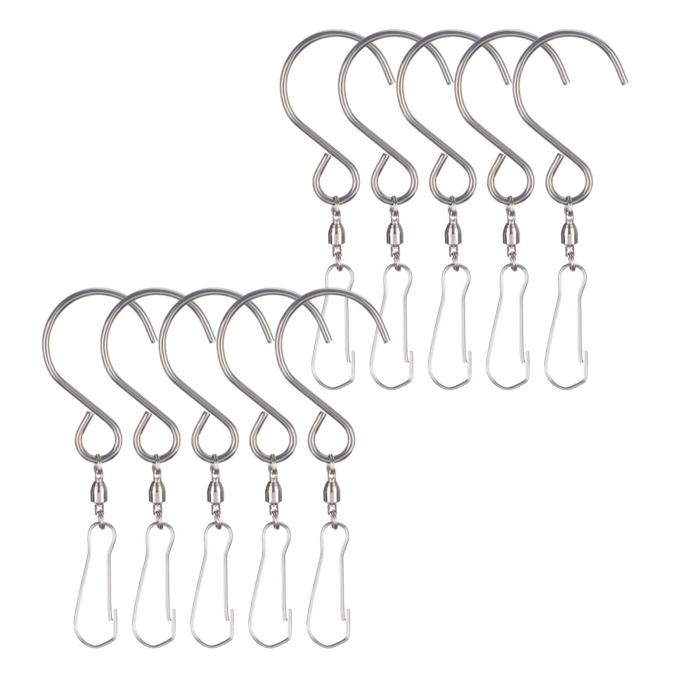Hooks Celebration Activ Metal Wind Turn Hook Wind Chime Hook Stainless Steel Free Rotation Bearing Small Hook 9423501366986