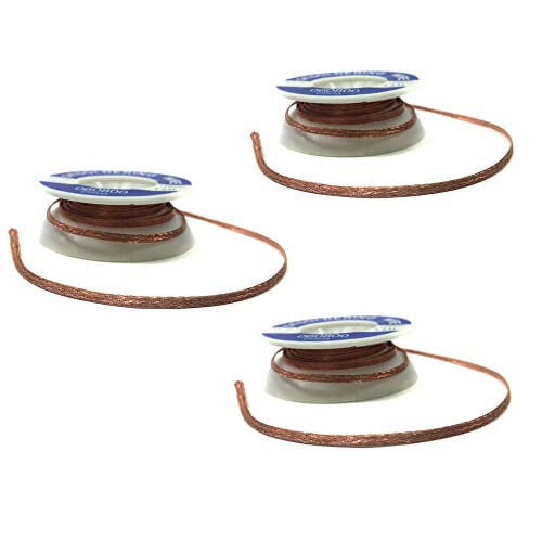 Electronix Express Desoldering Wick, Pure Copper Braid, 2.5mm Width, 5' Length, 3 Pack 1