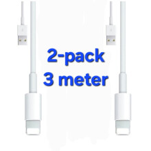 Balení 2 kusů - Nabíjecí kabel Lightning kompatibilní s iPhonem, balení 2 kusů. 3 metry