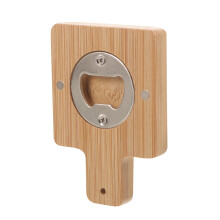 Magnetischer Weinflaschenöffner, multifunktionales Küchenzubehör, Kühlschrankmagnet, rustikales Bierholz, Edelstahl