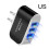 Φορτιστής Linyer USB3Ports LED Πλαστικός προσαρμογέας φόρτισης tablet 110V1000mA με ένδειξη 6