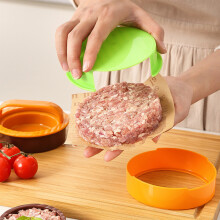 Rundes Hamburger-Werkzeug – Fleisch- und Patty-Presse-Kombination, Kunststoffpresse in stylischen Farben, vielseitig einsetzbar, einfache