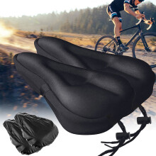 Elbourn2Pack Fietszadelkussen - Gevoerde Gel Fietszadelhoes voor Hometrainerzadels