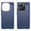 Coque compatible avec Xiaomi Redmi Note14 4G, texture acier brossé, bleu foncé 2