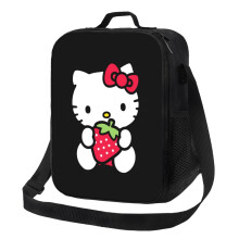 Hello Kitty -eristetty lounaslaukku, kannettava, uudelleenkäytettävä vetoketjullinen lounasrasia sekä miehille että naisille, töihin,