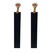 Halloween-Dekoration, 2er-Set Halloween-Horror-Lesezeichen, gruseliger Anhänger, Halloween-Weihnachtsgeschenke