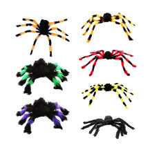 Décoration d'Halloween SUSUchens Araignée réaliste en peluche avec yeux rouges, 50 cm, pour jardin, porche ou terrasse. Décoration effrayante