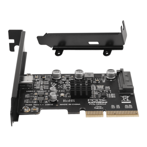 Placa USB PCIE Tipo C PCI-Express4X para 3.2Gen2X2 (20Gbps) Chipset ASM3242 para 8/10/Linux 2
