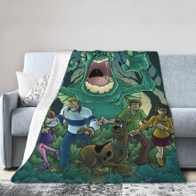 Couvertures Scooby-Doo en peluche pour voyage, chambre, salon, canapé, bureau