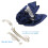 Yirtree2PCS Κλιπ μαλλιών με φιόγκο και δίχτυ για τον κότσο, δαντελένιο διακοσμητικό 6