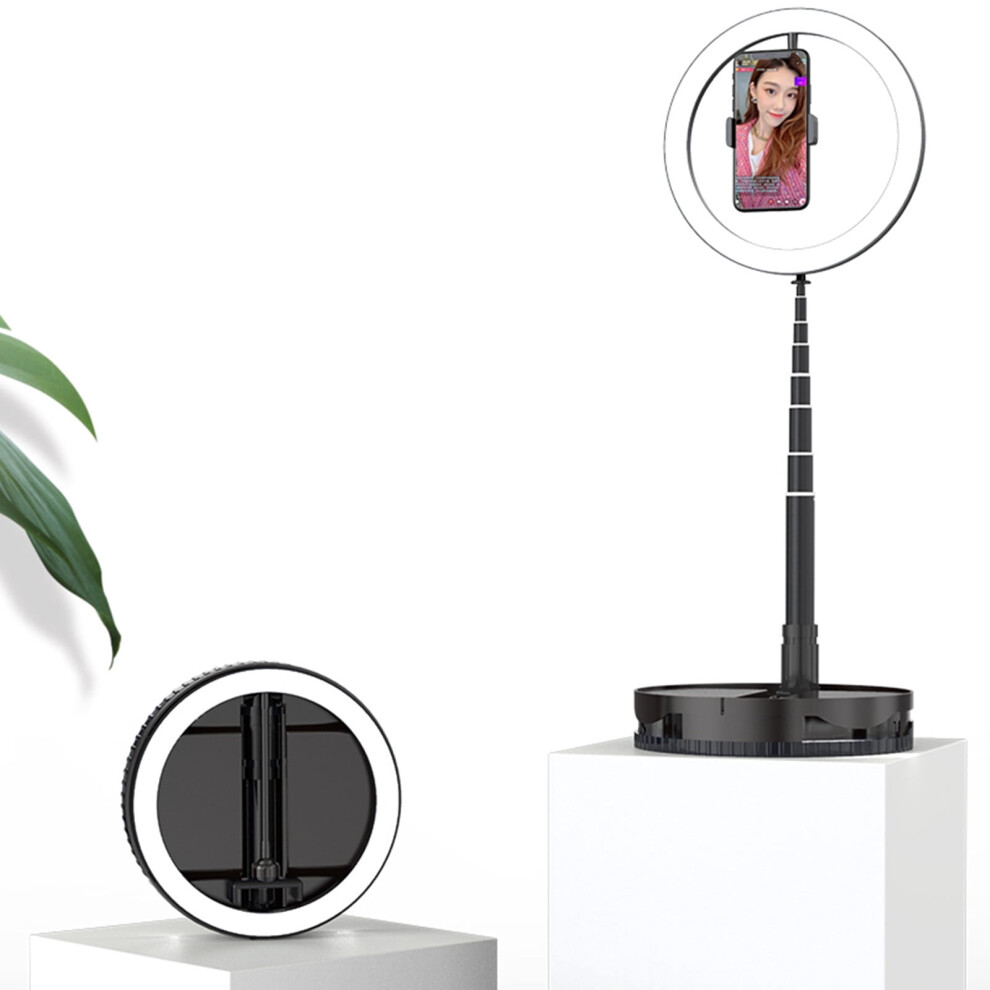Txmfgh 10" Foldable Led Ring With Phone Holder, Stand For Selfie, Live Stream, Makeup, Compatible With Phone Light 9423501754790