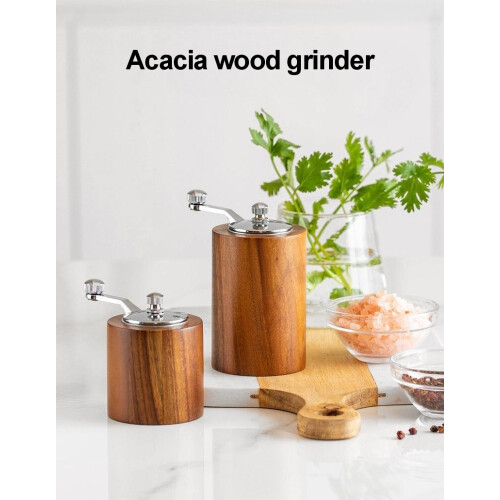 Τέλειος μύλος πιπεριού Alley Acacia Wood, χειροκίνητος μύλος άλεσης πιπεριού για 1