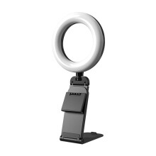 Selfie Ring Light for Laptop Computer Desktop Ring Lamp Video Conference Lighting Kit With Tripod Phone Holder Clip On