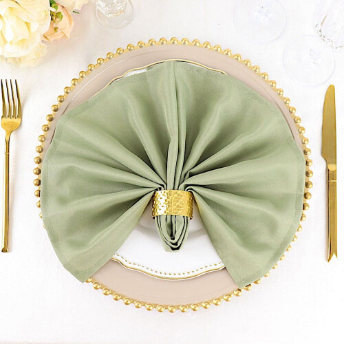 BalsaCircle50Pieces17" Eucalyptusgroene Polyester Lunchservetten Feest Bruiloft 2