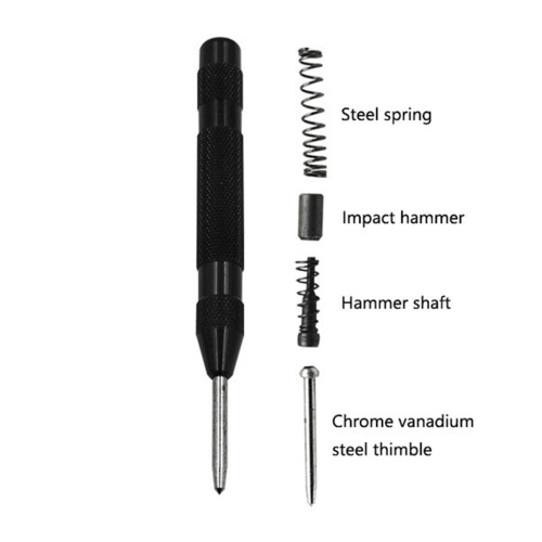 Spring Loaded Mark Center Punch Tool Car Glass Window Breaker with Handle 2