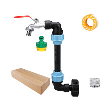 6 Spécifications Coude de joint de tuyau PE Augmentation spéciale Accessoires pour seaux IBC d'une tonne Joint de seau d'une tonne Irrigation de