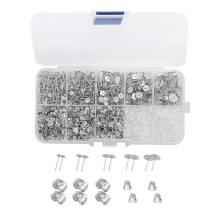 Boucles d'oreilles puces d'oreilles, bijoux, ensembles de puces d'oreilles 4 mm, 6 mm et 8 mm, fermoirs Ă base plate, tiges d'oreilles pour la