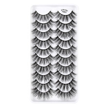 Künstliche Wimpern, Nerzwimpern, 10 Paar, 8D, dramatischer Katzenaugen-Look, luxuriöses Volumen, Multipack