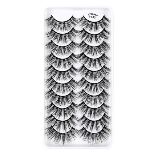 VOSS Lashes Multipack False Volume Wispy Pairs Style8D řasy Eye Eye10Eyelashes Dramatic Lashes Pack 1