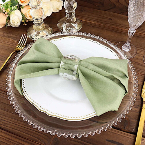 BalsaCircle50Pieces17" Eucalyptusgroene Polyester Lunchservetten Feest Bruiloft