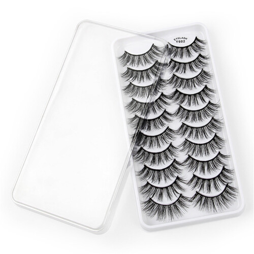 VOSS Lashes Multipack False Volume Wispy Pairs Style8D řasy Eye Eye10Eyelashes Dramatic Lashes Pack