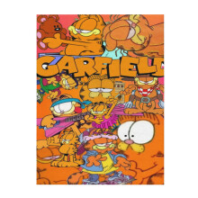 Couverture Garfield douce et confortable en peluche légère et chaude, idéale pour canapé, lit ou fauteuil, 152 x 127 cm (60 x 50 pouces).