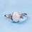 Xinyolin Oval Opal Rhinestone Knuckle Ring - Exquisite Women's Finger Ring 4
