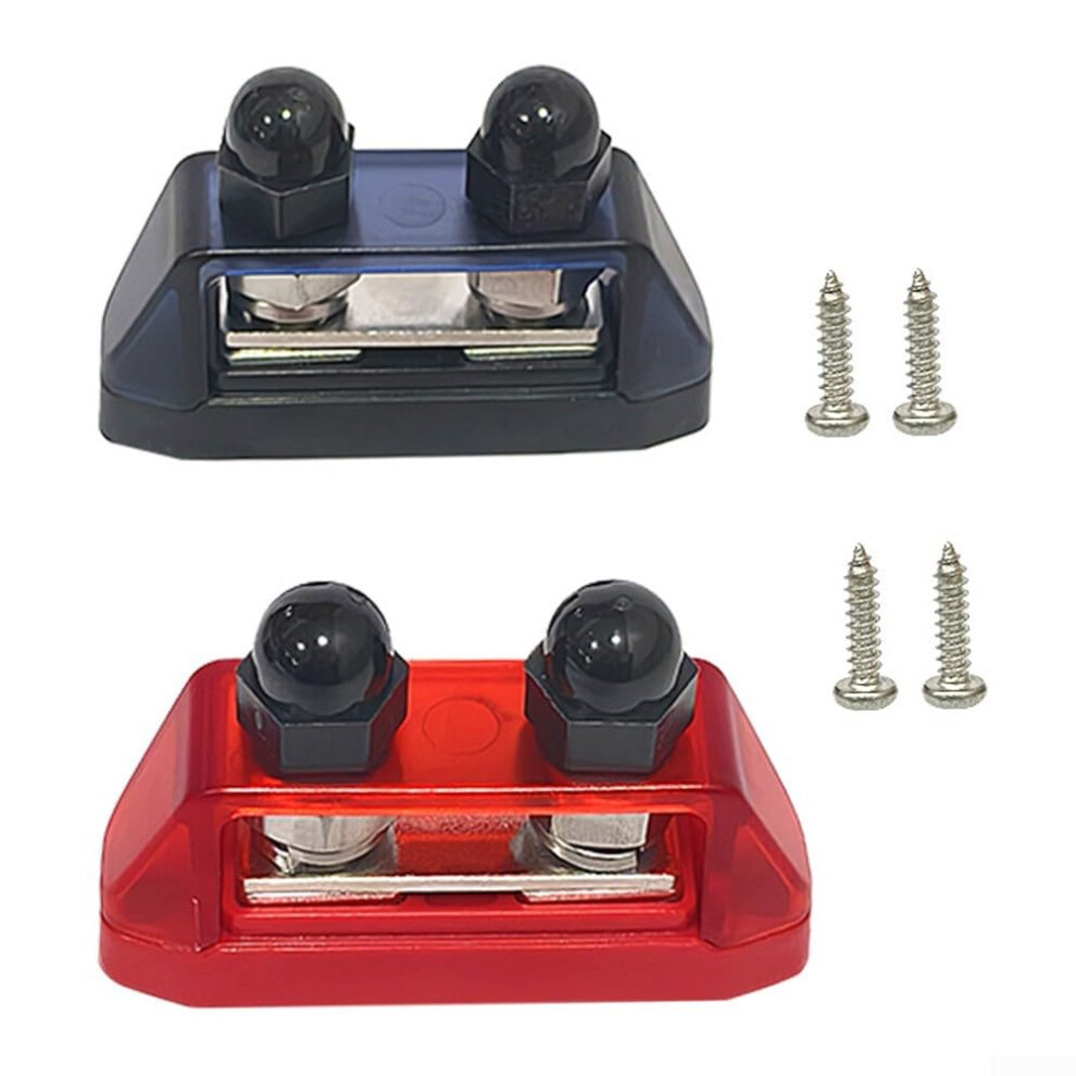 250A Dual Stud Power Distribution Block With Protective Cover For Automotive And Marine Battery Use 9044945767858