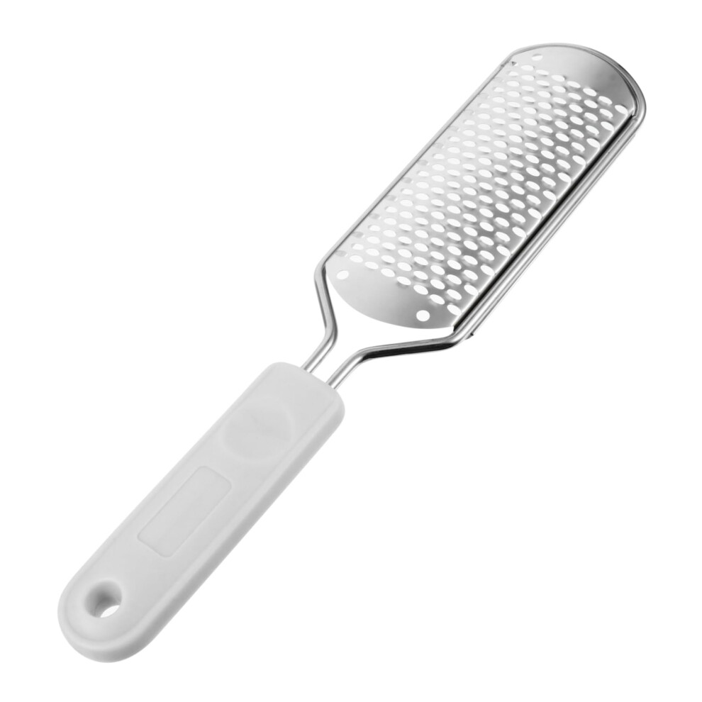 Stainless Steel Foot File for Dead Skin Removal, Ergonomic Pedicure Scrubber for Smooth Feet