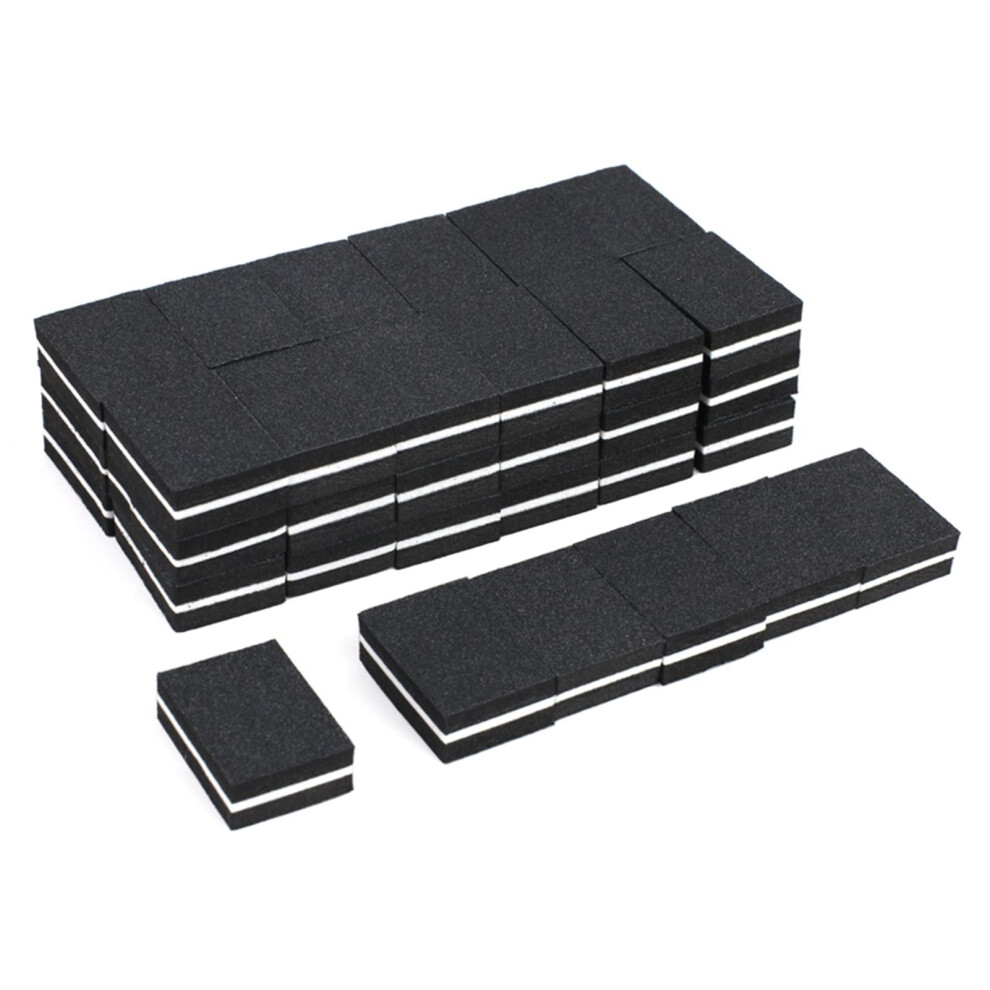 200Pcs Mini 100/180 Grit Nail File Buffer Blocks for Acrylic and Gel Nails Smooth Shaping
